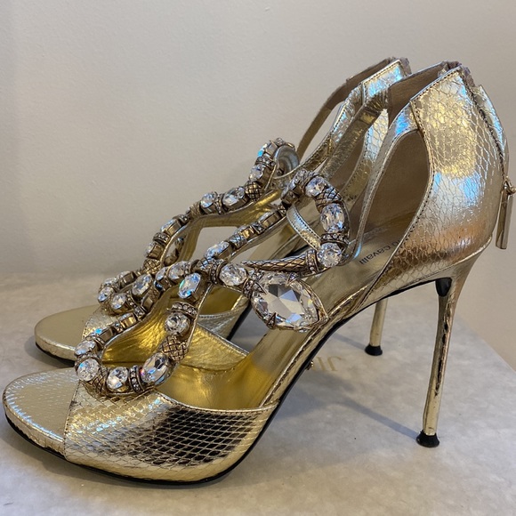 Roberto Cavalli luxury Swarovski crystal sandals - Picture 3 of 5